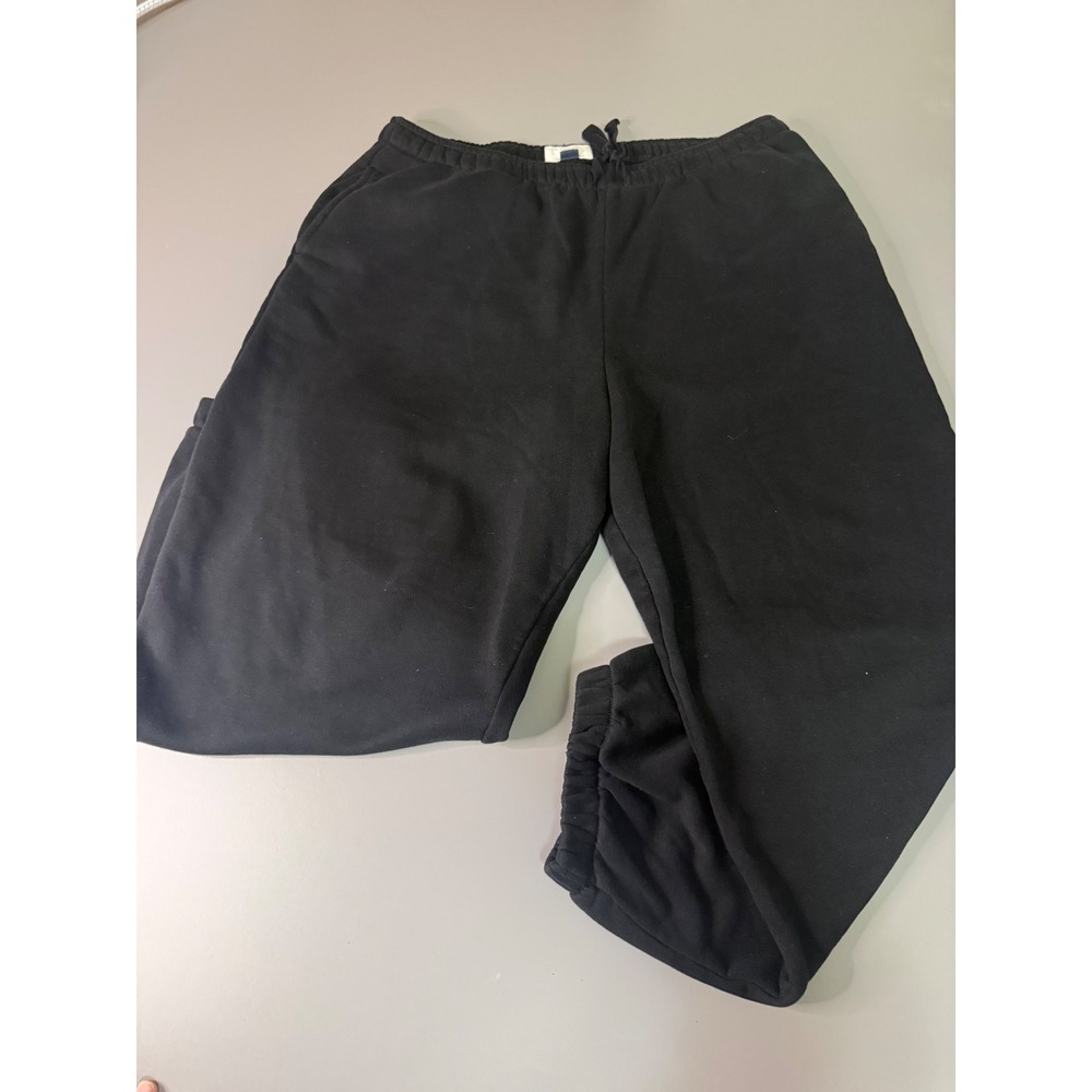 American Eagle Mens Fleece Jogger Sweatpants Black Drawstring Size Large